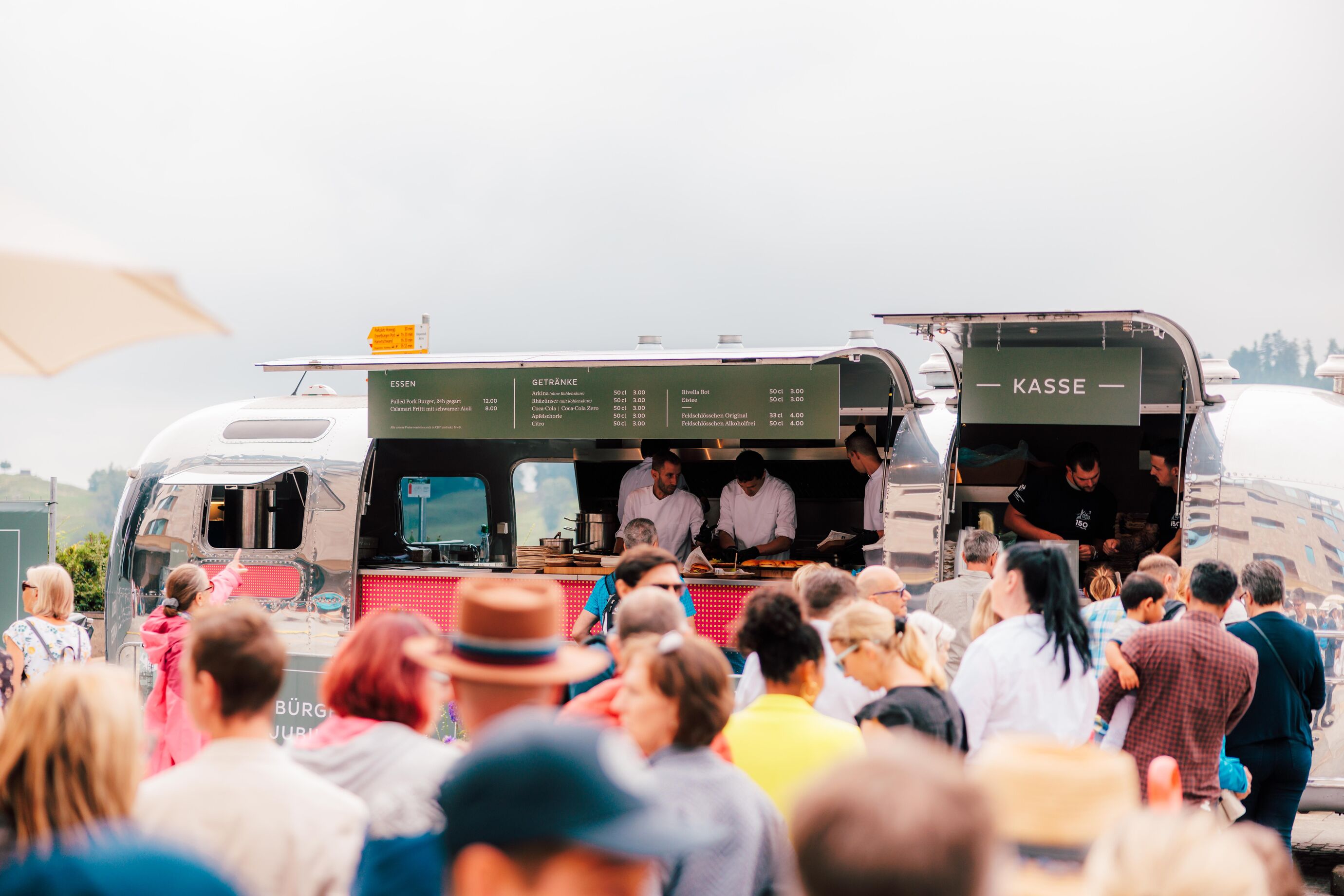 Zuganhänger beim 150 Jahre Bürgenstock Event