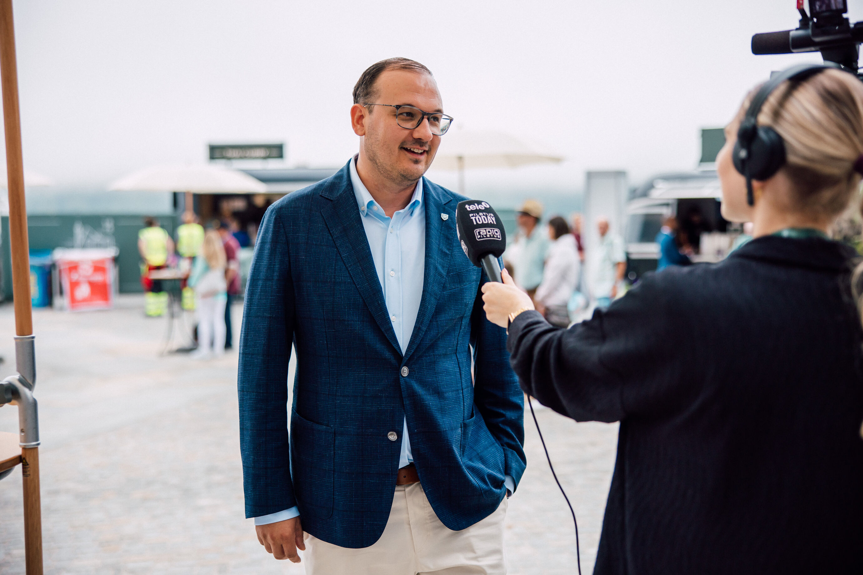Gast im Interview beim Jubiläumsfest des Bürgenstocks