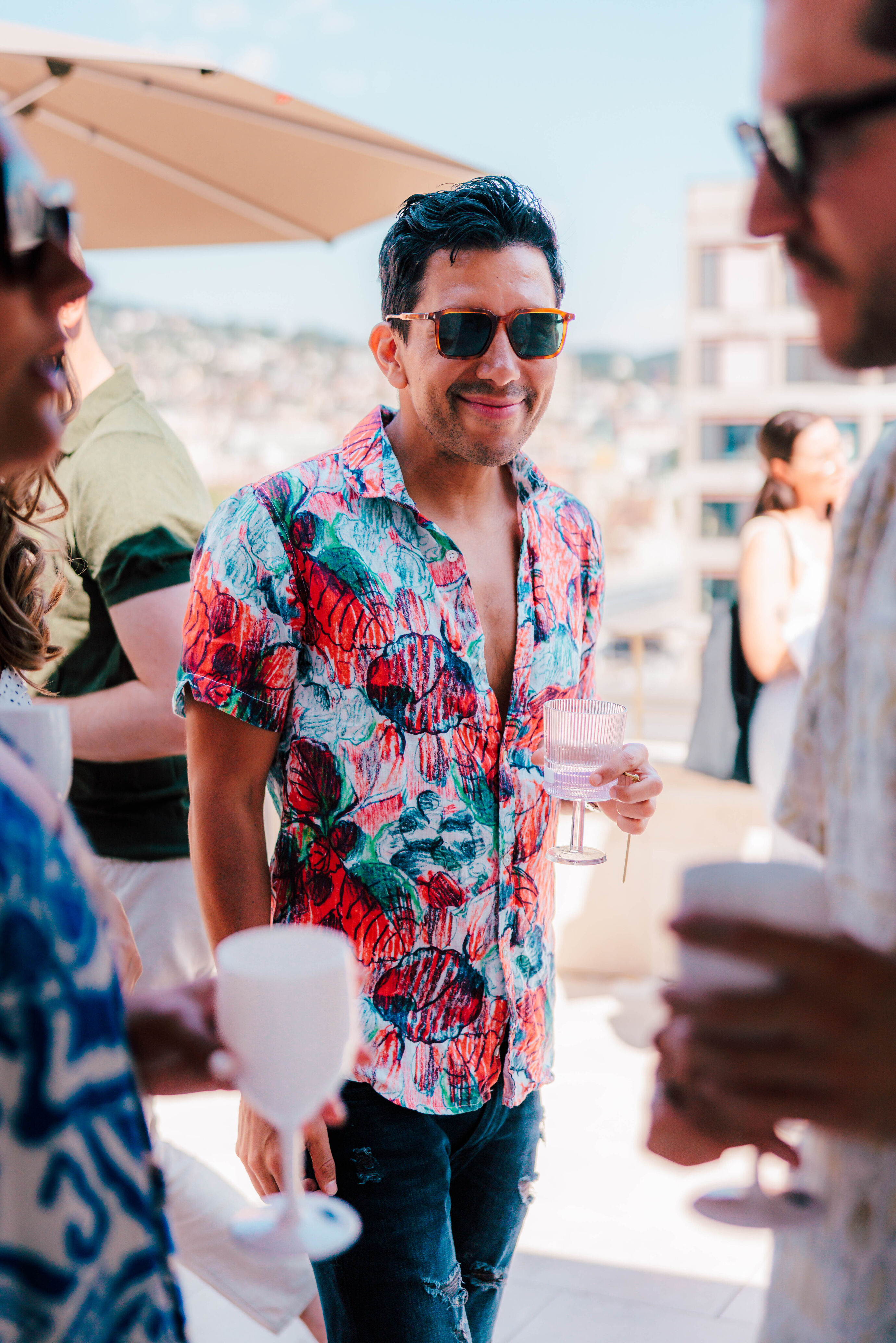 Eventfotograf Zürich Geburstagsfest über den Dächern von Zürich