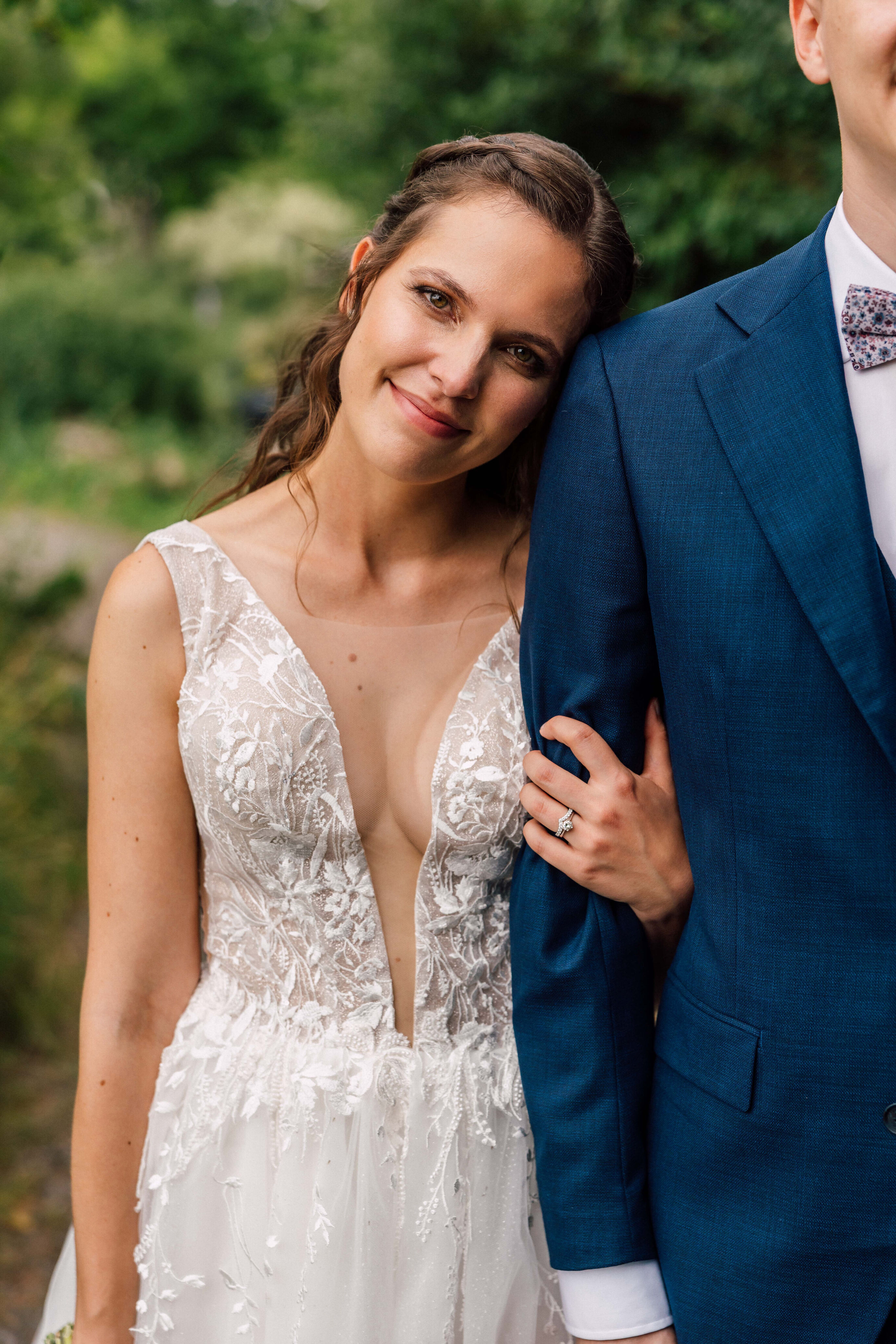 Hochzeitsfotograf Zürich – romantisches Portrait der Braut am Hochzeitstag